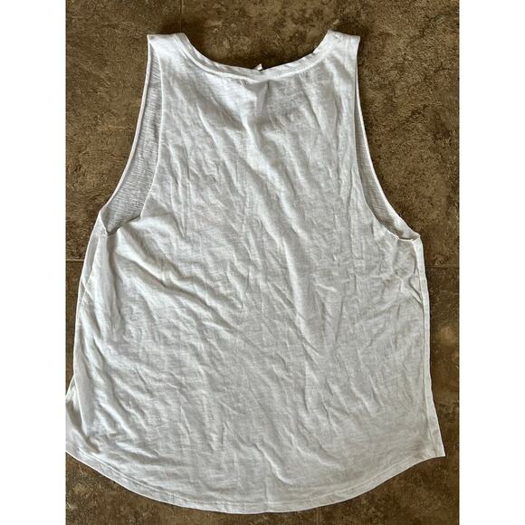 Victoria's Secret Pink tank top, white with colorful pocket, women's size L - Picture 5 of 5